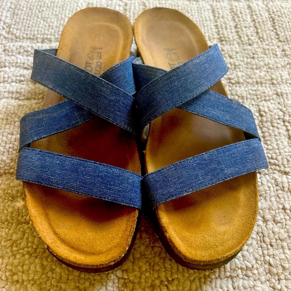 Naot denim colored sandals Free Shipping